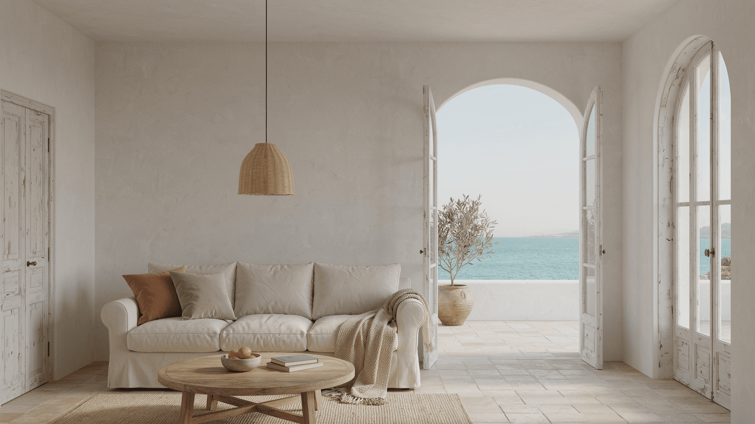 Mediterranean interior of a home managed by APS Stays